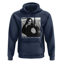 Funny Grim Reaper Hoodie Not Killing Just Chilling Halloween