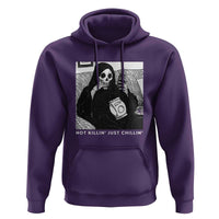 Funny Grim Reaper Hoodie Not Killing Just Chilling Halloween