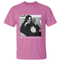 Funny Grim Reaper T Shirt Not Killing Just Chilling Halloween - Wonder Print Shop