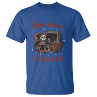 Funny Grim Reaper T Shirt Too Chill To Kill Halloween - Wonder Print Shop