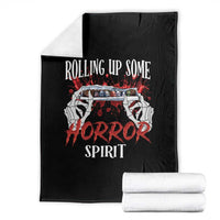 Funny Halloween Throw Blanket Rolling Up Some Horror Spirit - Wonder Print Shop
