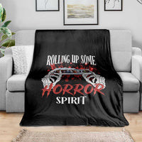 Funny Halloween Throw Blanket Rolling Up Some Horror Spirit - Wonder Print Shop