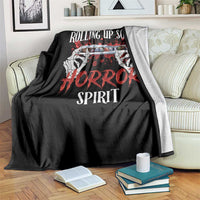 Funny Halloween Throw Blanket Rolling Up Some Horror Spirit - Wonder Print Shop