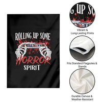 Funny Halloween Garden Flag Rolling Up Some Horror Spirit - Wonder Print Shop
