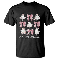 Coquette Halloween T Shirt Pas De Boo-re Ghost Ballerina - Wonder Print Shop
