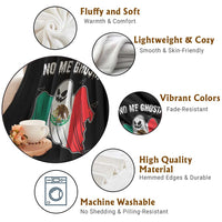 Mexico Halloween Throw Blanket No Me Ghosta Mexican Ghost - Wonder Print Shop