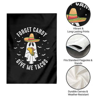 Mexico Halloween Garden Flag Forget Candy Give Me Tacos Cute Mexican Ghost - Wonder Print Shop