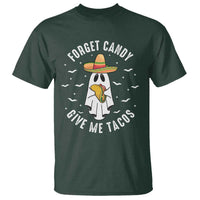 Mexico Halloween T Shirt Forget Candy Give Me Tacos Cute Mexican Ghost - Wonder Print Shop