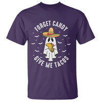 Mexico Halloween T Shirt Forget Candy Give Me Tacos Cute Mexican Ghost - Wonder Print Shop