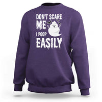 Funny Halloween Sweatshirt Don't Scare Me I Poop Easily - Wonder Print Shop