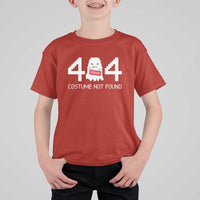Funny Halloween T Shirt For Kid 404 Error Costume Not Found - Wonder Print Shop