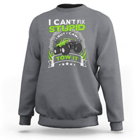 Truck Driver Wrecker I Can't Fix Stupid But I Can Tow It Sweatshirt - Wonder Print Shop