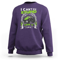 Truck Driver Wrecker I Can't Fix Stupid But I Can Tow It Sweatshirt - Wonder Print Shop