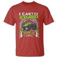 Truck Driver Wrecker I Can't Fix Stupid But I Can Tow It T Shirt - Wonder Print Shop