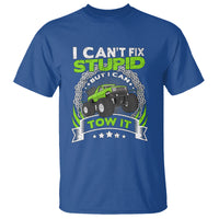 Truck Driver Wrecker I Can't Fix Stupid But I Can Tow It T Shirt - Wonder Print Shop