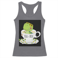 Funny Dinosaur Tea Rex Racerback Tank Top
