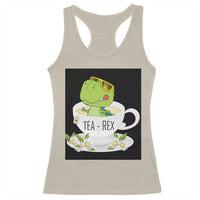 Funny Dinosaur Tea Rex Racerback Tank Top