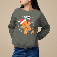 Op Snap Gingerbread Broken Leg Christmas Sweatshirt - Wonder Print Shop