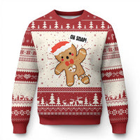 Funny Xmas Ugly Christmas Sweater Op Snap Gingerbread Broken Heart - Wonder Print Shop