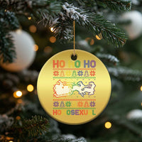 Funny Xmas LGBT Christmas Ornament Ho Ho Ho Homosexual - Wonder Print Shop