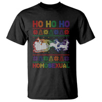 Funny Christmas LGBT T Shirt Ho Ho Ho Homosexual - Wonder Print Shop