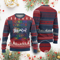 Funny Xmas LGBT Ugly Christmas Sweater Ho Ho Ho Homosexual - Wonder Print Shop