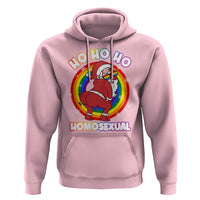 Funny Christmas LGBT Hoodie Santa Ho Ho Ho Homosexual