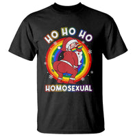 Funny Christmas LGBT T Shirt Santa Ho Ho Ho Homosexual - Wonder Print Shop