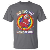 Funny Christmas LGBT T Shirt Santa Ho Ho Ho Homosexual - Wonder Print Shop
