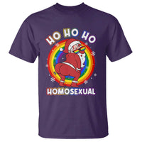 Funny Christmas LGBT T Shirt Santa Ho Ho Ho Homosexual - Wonder Print Shop