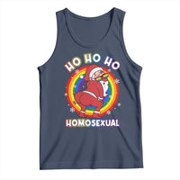 Funny Christmas LGBT Tank Top Santa Ho Ho Ho Homosexual