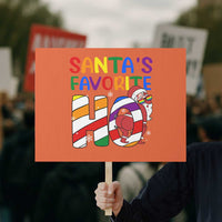 Funny Christmas LGBT Protest Sign Santas Favorite Ho Rainbow - Wonder Print Shop