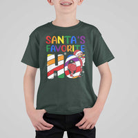 Funny Christmas LGBT T Shirt For Kid Santas Favorite Ho Rainbow - Wonder Print Shop