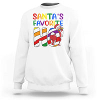Funny Christmas LGBT Sweatshirt Santas Favorite Ho Rainbow - Wonder Print Shop