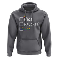 Funny Christmas LGBT Hoodie Naughty Nice Gay