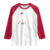 Funny Christmas LGBT Raglan Shirt Naughty Nice Gay
