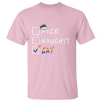 Funny Christmas LGBT T Shirt Naughty Nice Gay - Wonder Print Shop