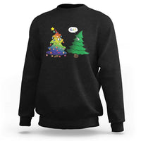 Funny Gay Christmas Sweatshirt Rainbow Christmas Tree LGBT - Wonder Print Shop
