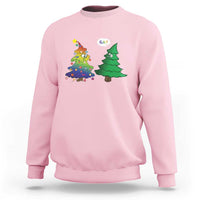 Funny Gay Christmas Sweatshirt Rainbow Christmas Tree LGBT - Wonder Print Shop