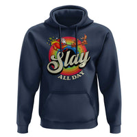 Funny Christmas LGBT Hoodie Slay All Day Sleigh Rainbow