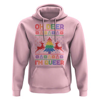Funny Christmas LGBT Hoodie Oh Deer Im Queer
