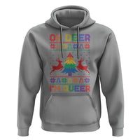 Funny Christmas LGBT Hoodie Oh Deer Im Queer