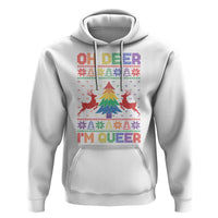 Funny Christmas LGBT Hoodie Oh Deer Im Queer