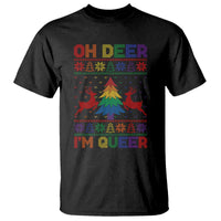 Funny Christmas LGBT T Shirt Oh Deer Im Queer - Wonder Print Shop