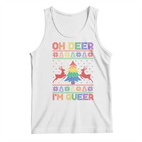 Funny Christmas LGBT Tank Top Oh Deer Im Queer