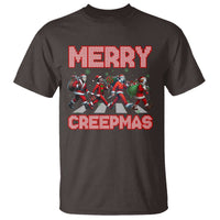 Horror Christmas T Shirt Merry Creepmas Horror Characters - Wonder Print Shop