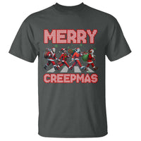 Horror Christmas T Shirt Merry Creepmas Horror Characters - Wonder Print Shop