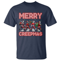 Horror Christmas T Shirt Merry Creepmas Horror Characters - Wonder Print Shop