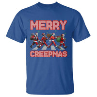 Horror Christmas T Shirt Merry Creepmas Horror Characters - Wonder Print Shop