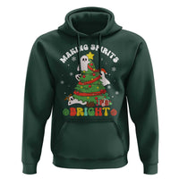Gothic Xmas Hoodie Making Spirits Bright Cute Ghost Christmas Tree